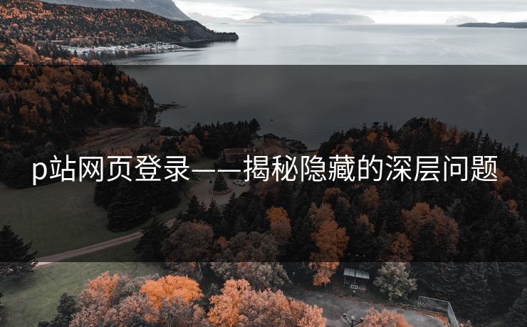 p站网页登录——揭秘隐藏的深层问题 p站网页登录——揭秘隐藏的深层问题