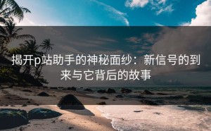 揭开p站助手的神秘面纱：新信号的到来与它背后的故事