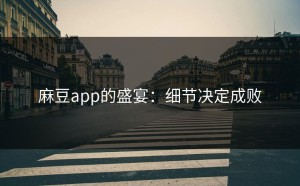 麻豆app的盛宴：细节决定成败